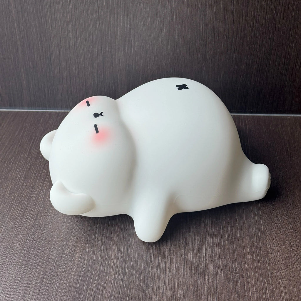 Big White Bear Silicone Sleep Lamp A070 Cute Snoring Night Light 3 Brightness Levels Timer USB Type-C Rechargeable Kids Gift